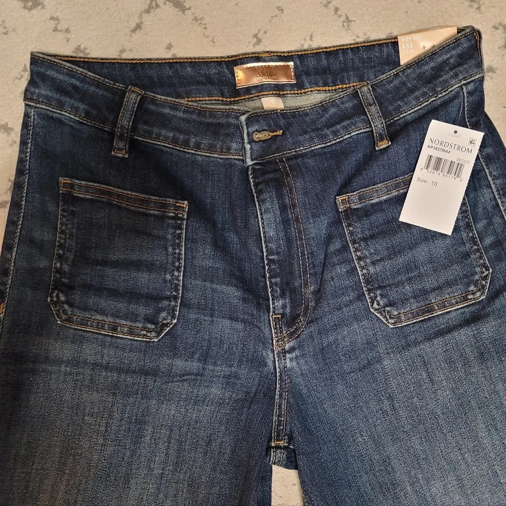 NWT Kut From The Kloth Ana Patch Pocket Flare Jeans - Size 10 - Picture 3 of 6